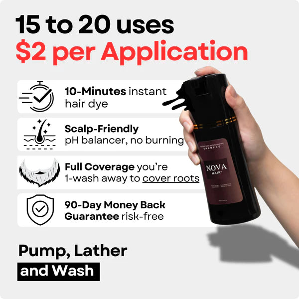 Instant Color - Instant Grey Hair Coloring Shampoo